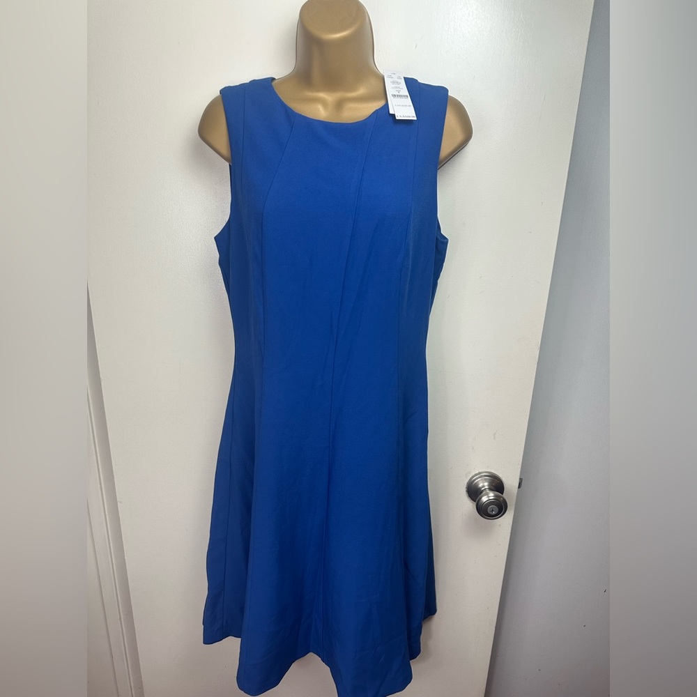 White House Black Market Royal‎ Blue Sleeveless Classy 
Fit & Flare Dress NWT 8